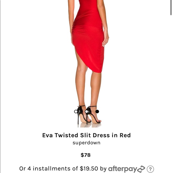 Red midi dress - Picture 3 of 6
